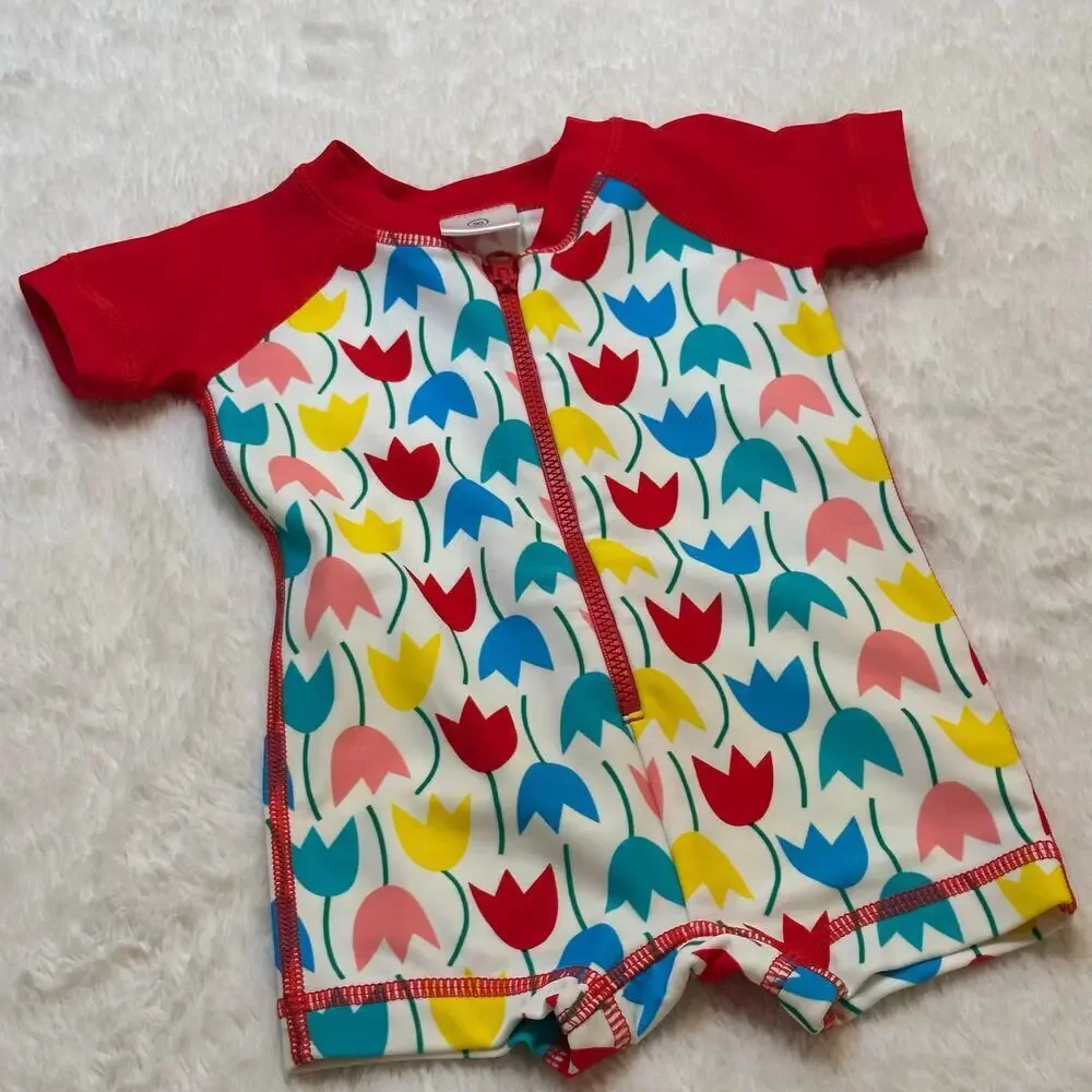 Hanna Andersson Tulip Rash Guard sz 50 (0-3 months)